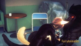 Fox & Wolf Furry Yaoi Hard in Hospital Bed Rough Creampie