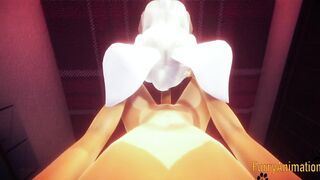 Furry yaoi fox and bunny yiffed raw 3d cumshot tease