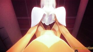 Furry yaoi fox and bunny yiffed raw 3d cumshot tease