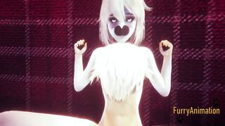 Furry fox and bunny yiffed raw till creampie blowjob mess