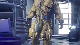 Gay astronaut muscle growth animation test throbbing cock drip