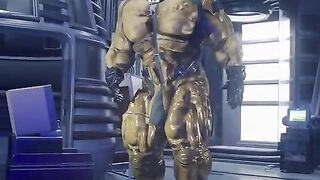 Gay astronaut muscle growth animation test throbbing cock drip