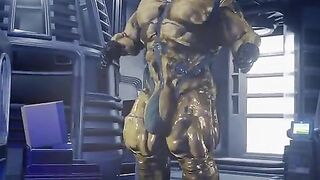 Gay astronaut muscle growth animation test throbbing cock drip