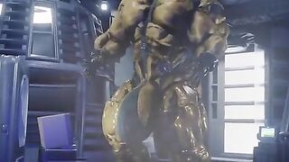 Gay astronaut muscle growth animation test throbbing cock drip