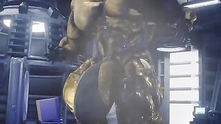 Gay astronaut muscle growth animation test throbbing cock drip