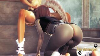 Greyhound furry yaoi blowjob cumshot mouth stuffed