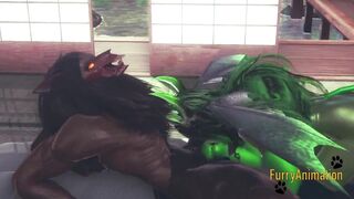 Furry Yaoi Demons Wolf & Dragon Yiff Hard HD