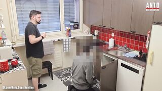 Young plumber gets seduced into first gay cock session busting sink