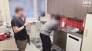 Young plumber gets seduced into first gay cock session busting sink