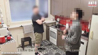 Young plumber gets seduced into first gay cock session busting sink