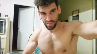 Explosive bareback solo with Klaus Joe big thick twink muscle daddy cumshot