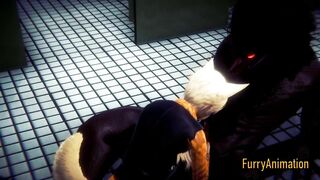 Demond Wolf destroys cute fox in hard yaoi yiff fury