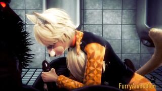Demond Wolf destroys cute fox in hard yaoi yiff fury