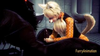 Demond Wolf destroys cute fox in hard yaoi yiff fury