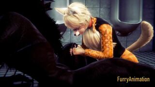 Demond Wolf destroys cute fox in hard yaoi yiff fury