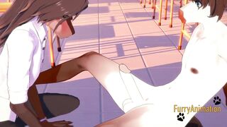 Furry yaoi dog takes deep throaty horse yiff and creampie