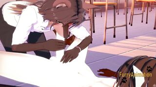 Furry yaoi dog takes deep throaty horse yiff and creampie