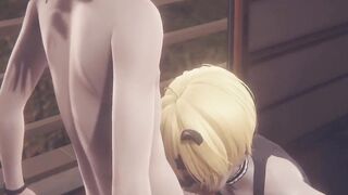 Cute femboy gets destroyed with a thick load in his mouth