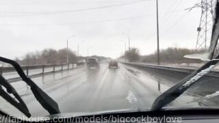 Twink bystander leaps onto daddy’s bareback truck ride and gushes
