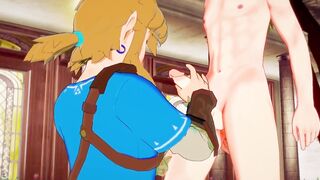 Link gets his cock wrecked by Tartaglia in raw anime anal creampie
