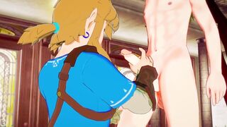 Link gets his cock wrecked by Tartaglia in raw anime anal creampie