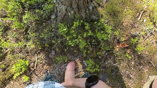 Hairy Daddy Pisses His Uncut Friend Outdoors Near Tesla Overflowing Gush Fetish