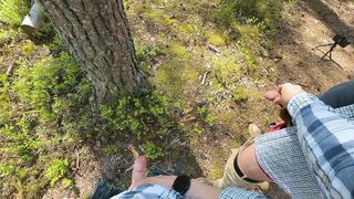 Hairy Daddy Pisses His Uncut Friend Outdoors Near Tesla Overflowing Gush Fetish