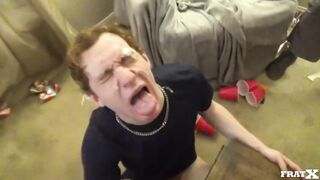 Stud wrecked by bareback big cock amateur gay hardcore