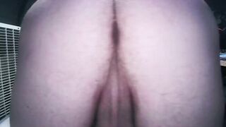Shaking tight chubby guy deepthroats hairy balls solo on camera
