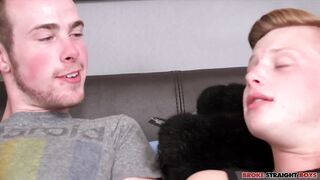Kaden and Zach get destroyed sucking big cocks then fucked raw