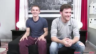 Dakota Ford & Ian swap blowjobs: Hard straight boys get gay for pay with big dicks