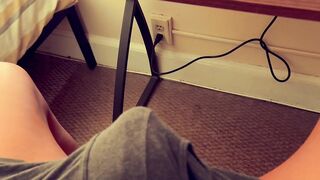 Ripping off his undies big cock cumshot thick thighs