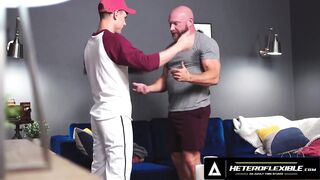 Stepdad Killian Knox corrupts stepbro Asher with gay DILF dick deep in his throat