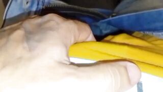 In the public bathroom thick Latin cock gets destroyed by hot morbo guy