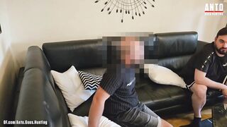 Tattooed straight guy Steven finally sucked cock came back for rimming and cum