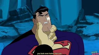 Superman's steel cock destroys Batman in brutal rough gay yaoi