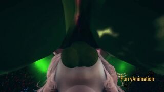 Furry Yaoi 3D White Rabbit Gaped by Dragon's Thick Creampie Load
