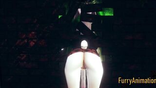 Furry Yaoi 3D White Rabbit Gaped by Dragon's Thick Creampie Load