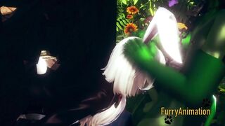 Furry Yaoi 3D White Rabbit Gaped by Dragon's Thick Creampie Load