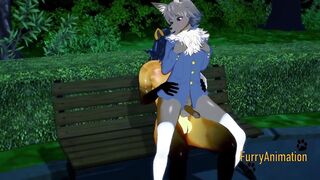 Giant horse rips fox’s tight hole raw yaoi 3D creampie