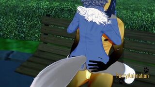 Giant horse rips fox’s tight hole raw yaoi 3D creampie