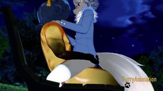 Giant horse rips fox’s tight hole raw yaoi 3D creampie