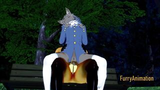 Giant horse rips fox’s tight hole raw yaoi 3D creampie
