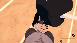 Shiro the furry dog gets his throat wrecked in wet sloppy yaoi 3D