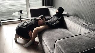 Sucked that chav dick till his white Nike socks dripped with cum