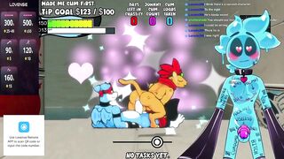 Slime gets destroyed riding dragon cock hard
