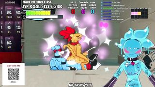 Slime gets destroyed riding dragon cock hard
