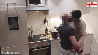 Straight Curious Steven Gets Fisted Bareback After Dirty Kitchen Blowjob