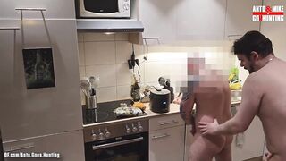 Straight Curious Steven Gets Fisted Bareback After Dirty Kitchen Blowjob