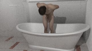 Young Twink Gets Deep Hard Anal Fucked with Raging Water Tap